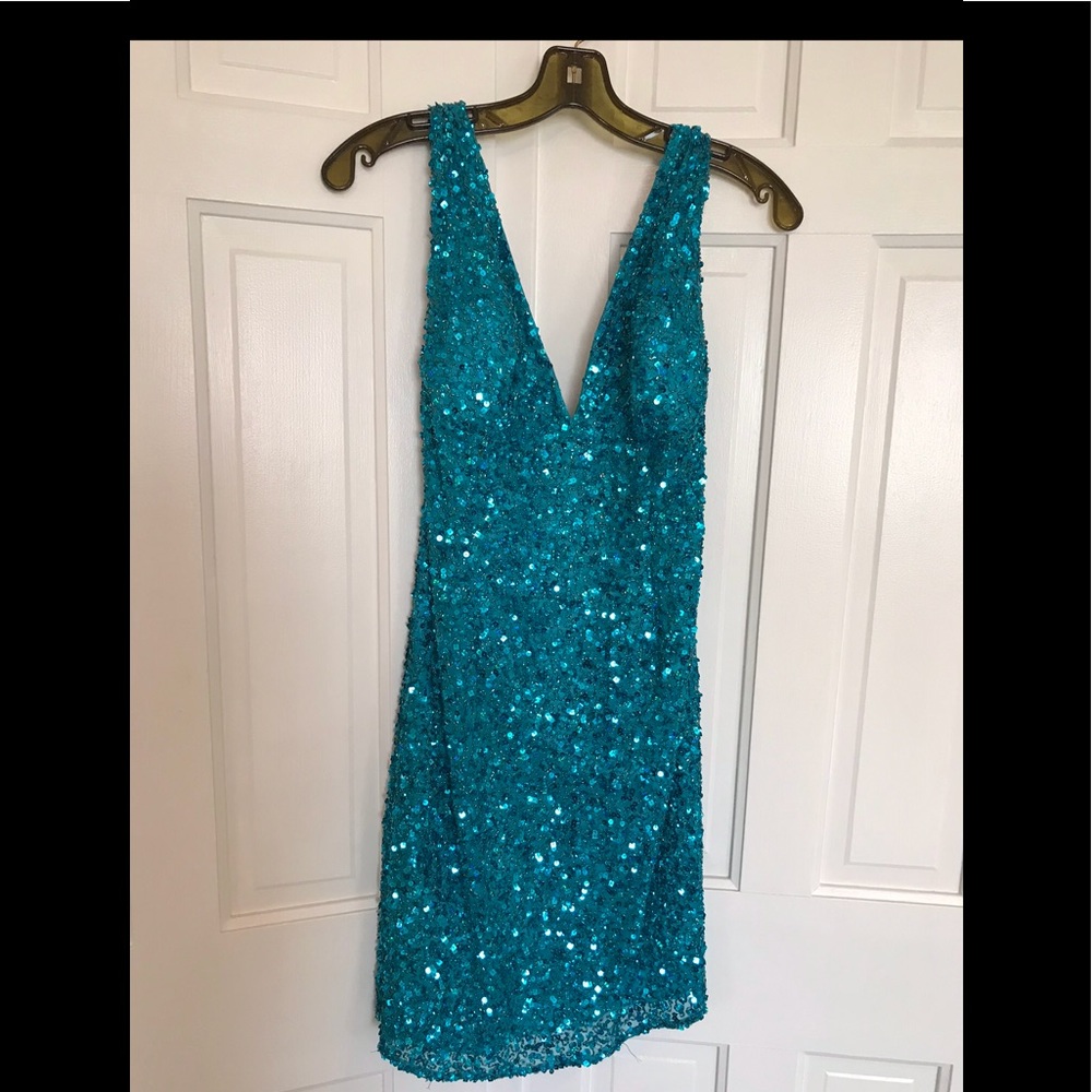 Blue Beaded Dress